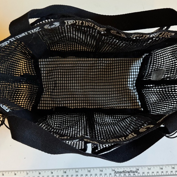 Victoria's Secret PINK Black Mesh Tote - Picture 2 of 6